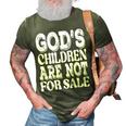 Gods Children Are Not For Sale Funny Quotes Quotes 3D Print Casual Tshirt Army Green