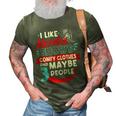 I Like Murder Shows Comfy Clothes & Maybe 3 People Introve 3D Print Casual Tshirt Army Green
