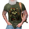 Japanese Samurai Wolf Tattoo Vintage Kawaii Ninja Gift For Womens Gift For Women 3D Print Casual Tshirt Army Green