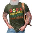Jesus Christ Gods Children Are Not For Sale Christian Faith Christian Gifts 3D Print Casual Tshirt Army Green