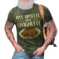 Less Upsetti Spaghetti Gift For Womens Gift For Women 3D Print Casual Tshirt Army Green