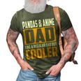 Pandas And Anime Dad Like A Regular Dad But Cooler Gift For Mens Gift For Women 3D Print Casual Tshirt Army Green