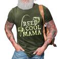 Retro Reel Cool Mama Fishing Fisher Mothers Day Gift For Women 3D Print Casual Tshirt Army Green