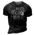 Distressed Reel Cool Mama Fishing Mothers Day Gift For Women 3D Print Casual Tshirt Vintage Black