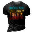 Funny Quotes Gods Children Are Not For Sale Men Women Quotes 3D Print Casual Tshirt Vintage Black