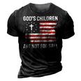 Gods Children Are Not For Sale Us Flag American Christian Christian Gifts 3D Print Casual Tshirt Vintage Black