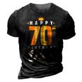 Happy 70Th Birthday Dad Birthday 70 Years Old Dad Gift For Women 3D Print Casual Tshirt Vintage Black