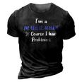 Middle School Math Teacher Of Course I Have Problems Math Funny Gifts 3D Print Casual Tshirt Vintage Black