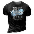My First Fathers Day As A Papa 2023 Father Day Gifts 3D Print Casual Tshirt Vintage Black