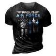 Proud Air Force Fatherinlaw Us Air Force Graduation Gift 3D Print Casual Tshirt Vintage Black