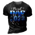 Proud Dad Of A 2023 Graduate For Family Graduation Father 3D Print Casual Tshirt Vintage Black