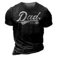 Vintage Dad Est 2024 For Fathers Day Promoted To Daddy 2024 3D Print Casual Tshirt Vintage Black