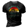 Vintage Tractor Dad Like A Regular Dad Tractor Fathers Day Gift For Mens 3D Print Casual Tshirt Vintage Black