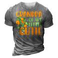 Baby Shower Orange 1St Birthday Party Grandpa Little Cutie 3D Print Casual Tshirt Grey