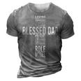 Blessed Loving Dad Cross Inspiration 3D Print Casual Tshirt Grey