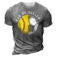 Dad Of Ballers Father Son Softball Soccer Player Coach Gift 3D Print Casual Tshirt Grey