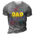 Dad Outer Space Daddy Planet Birthday Fathers Gift For Women 3D Print Casual Tshirt Grey