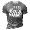 Distressed Reel Cool Mama Fishing Mothers Day Gift For Women 3D Print Casual Tshirt Grey