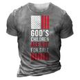 Funny Gods Children Are Not For Sale 3D Print Casual Tshirt Grey