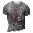 Gods Children Are Not For Sale For Children Family 3D Print Casual Tshirt Grey