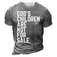 Gods Children Are Not For Sale Jesus Christian America Flag Christian Gifts 3D Print Casual Tshirt Grey