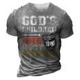Gods Children Are Not For Sale Retro 3D Print Casual Tshirt Grey
