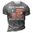 Gods Children Are Not For Sale Us Flag American Christian Christian Gifts 3D Print Casual Tshirt Grey