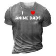 I Heart Anime Dads Funny Love Red Simple Weeb Weeaboo Gay Gift For Women 3D Print Casual Tshirt Grey