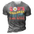 Jesus Christ Gods Children Are Not For Sale Christian Faith Christian Gifts 3D Print Casual Tshirt Grey