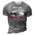 Promoted To Daddy 2023 First Time Fathers Day New Dad Mens Gift For Mens 3D Print Casual Tshirt Grey