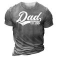 Vintage Dad Est 2024 For Fathers Day Promoted To Daddy 2024 3D Print Casual Tshirt Grey