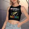 Ofishally The Best Mama Fishing Rod Mommy Women's Crop Top Tank Top