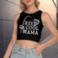 Retro Reel Cool Mama Fishing Fisher Women's Crop Top Tank Top