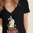 Rabbit Pet Rabbit Mum Gift For Women Women's Jersey Short Sleeve Deep V-Neck Tshirt
