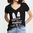 Dutch Rabbit Mum Rabbit Lover Gift For Women Women's Jersey Short Sleeve Deep V-Neck Tshirt