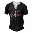 Moms Spaghetti And Meatballs Lover Meme For Women Men's Henley T-Shirt Black