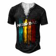 Nerd Dad Conservative Daddy Protective Father For Women Men's Henley T-Shirt Black