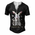 Rabbit Mum Cute Bunny Outfit For Girls For Women Men's Henley T-Shirt Black