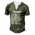 10 Rules Dating My Daughter Overprotective Dad Protective For Women Men's Henley T-Shirt Green