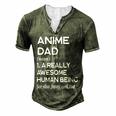 Anime Dad Definition For Women Men's Henley T-Shirt Green