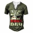 Anime Fathers Birthday Im An Anime Dad Fathers Day For Women Men's Henley T-Shirt Green