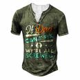 Awesome Dad Will Fix It Handyman Handy Dad Fathers Day For Women Men's Henley T-Shirt Green