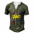 Dad Outer Space Daddy Planet Birthday Fathers For Women Men's Henley T-Shirt Green