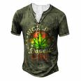 Fathers Day 420 Weed Dad Vintage Worlds Dopest Dad For Women Men's Henley T-Shirt Green