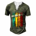 Nerd Dad Conservative Daddy Protective Father For Women Men's Henley T-Shirt Green