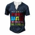 Anime Dad Like A Regular Dad Only Cooler Otaku Fathers Day For Women Men's Henley T-Shirt Navy Blue