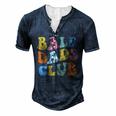 Bald Dads Club Dad Fathers Day Bald Head Joke For Women Men's Henley T-Shirt Navy Blue