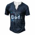 The Best Dads Are Bald Alopecia Awareness And Bald Daddy For Women Men's Henley T-Shirt Navy Blue