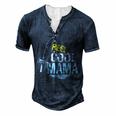 Reel Cool Mama Fishing Fisherman Retro For Women Men's Henley T-Shirt Navy Blue