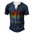 Retro Vintage Best Roller Derby Dad Ever Fathers Day For Women Men's Henley T-Shirt Navy Blue